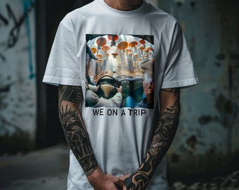 Trippy Mushroom T-Shirt: Psychedelic Rave Festival Alt Clothing