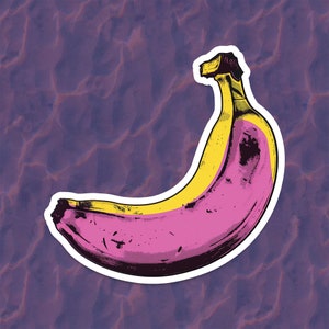 Pop Art Banana Sticker | Vinyl Decal | Tumbler Sticker | Fruit Laptop Decal
