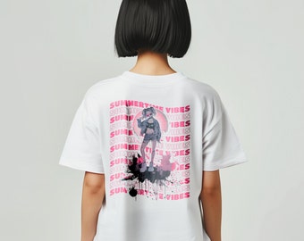 Summertime Vibes Anime T-Shirt: Alt Fashion Manga Print