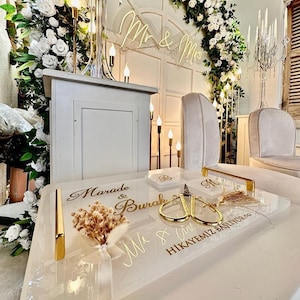 Bandeja de anillo de compromiso personalizada / Bandeja de boda personalizada / Caja de anillo de boda / Caja de anillo de compromiso / Gfit de compromiso / Caja de anillo de propuesta