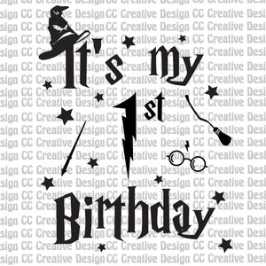 Harry Potter Geburtstag 1 Geburtstag PNG, SVG, Harry Potter Cricut Cut Dateien