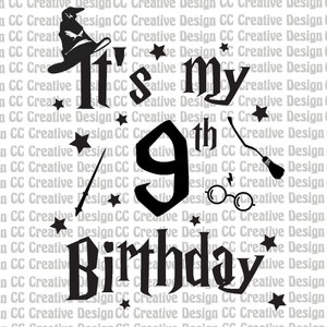Harry Potter Geburtstag PNG, SVG, Harry Potter Cricut geschnitten Dateien