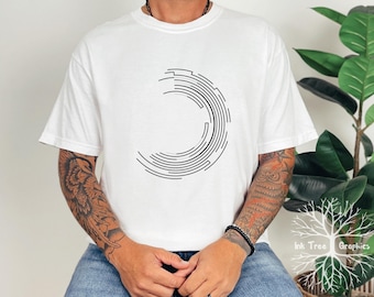 Abstract Concentric Circle T-Shirt: Minimal Geometric Tee