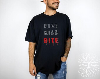 Kiss Kiss Bite Graphic Tee: Comfort Colors Cotton T-Shirt