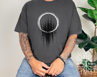 Minimal Abstract Circle Tee: Comfort Colors Graphic Short Sleeve