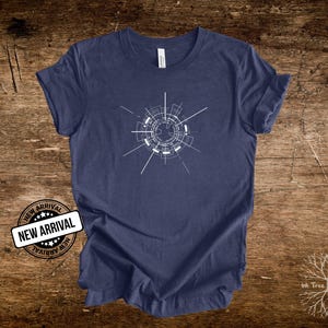 Abstract Graphic Tee: Minimalist Tech Style Cotton T-Shirt