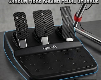 Pedales de carreras personalizados G29/G920 de fibra de carbono impresos en 3D: duraderos y de grado industrial para simulación de carreras.