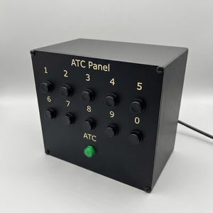 Flight Simulator ATC Radio Panel with 11 Push Buttons | Custom Cockpit Accessory Aviation Gift