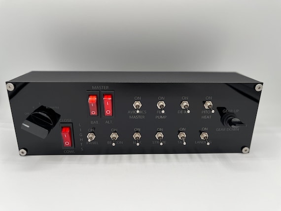 フライトシミュレーター用ボタンボックス – PC用USBスイッチパネル