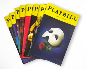 Broadway Playbill Programs, NYC New York Theater Playbills, Musical Theater Lover Gift, Phantom, Hamilton, Wicked, Moulin Rouge, plus more