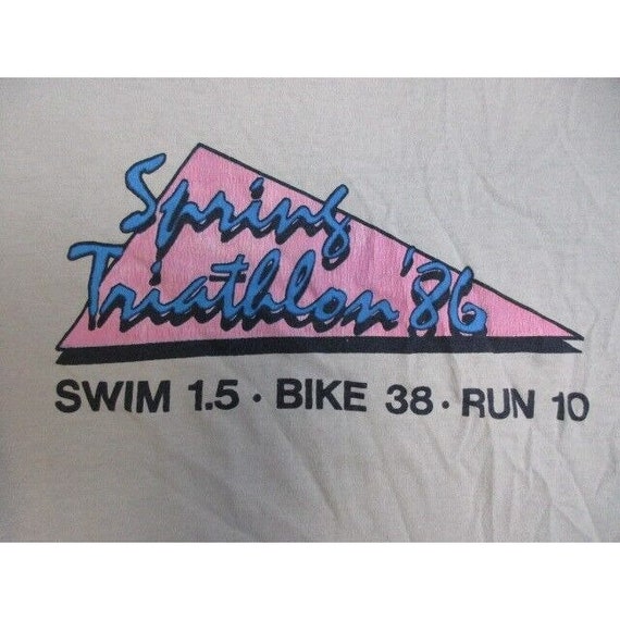 Vintage Triathlon Shirt Adult Large Single Stitch… - image 3
