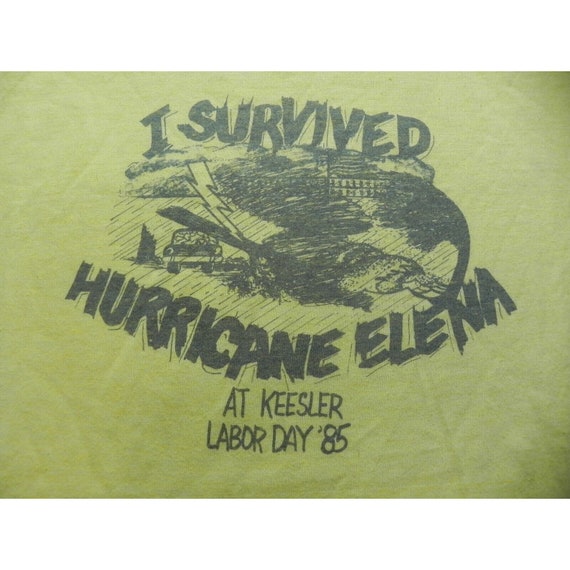 VTG I Survived Hurricane Elena Shirt Womens Large… - image 2