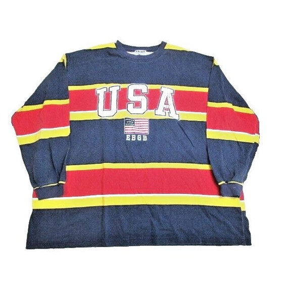 Vintage EBGB Sweatshirt Adult Large 90s USA Flag … - image 1