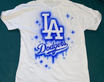 Custom Los Angeles Dodgers Airbrushed tshirt
