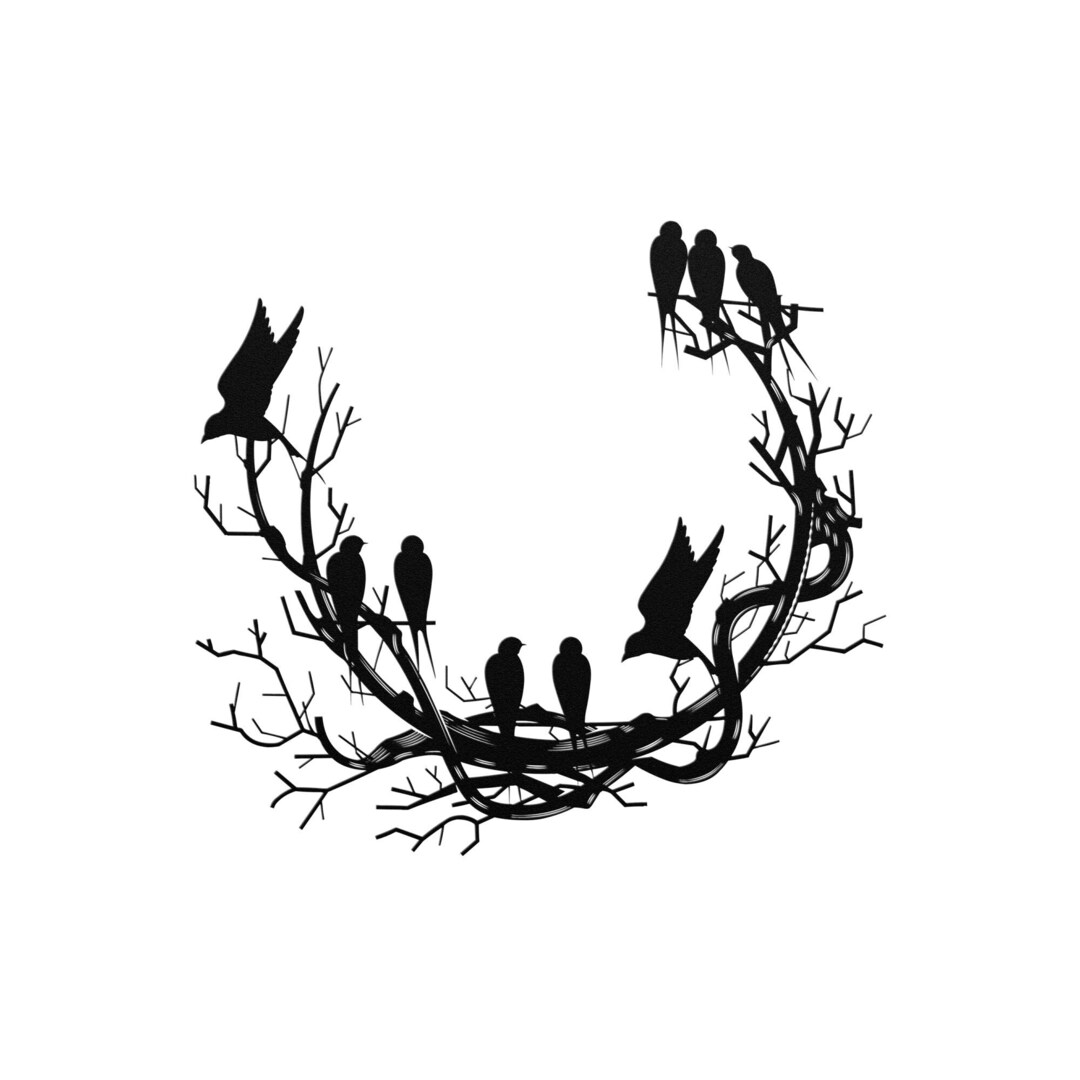 Birds Metal Wall Art Nature Decor Wildlife Metal Wall Art Etsy