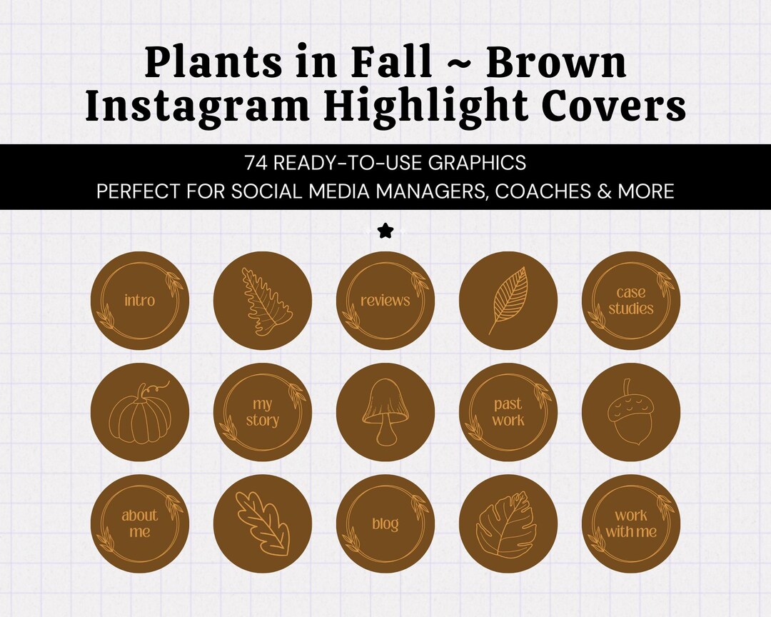 Brown Fall Autumn Aesthetic Instagram Highlight Covers • Instagram ...