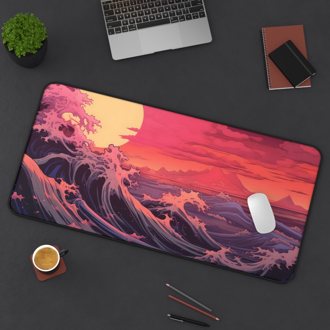 3D Dusk Sea 069 Desk Mat