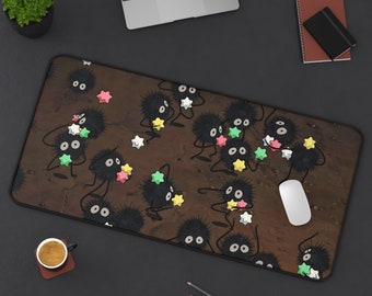Susuwatari Desk Mat | Spirited away Desk Mat | Anime Desk Mat | Gift Desk Mat | 3 Different Sizes Desk Mat