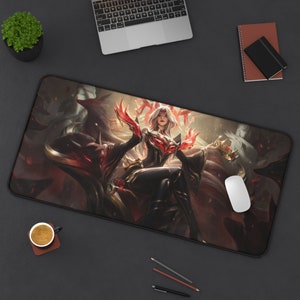 Unsterbliche Legende Ahri Schreibtischunterlage | Ahri Schreibtischmatte | Liga der Legenden | Geschenk Schreibtisch Matte | 3er Set Schreibtischunterlage