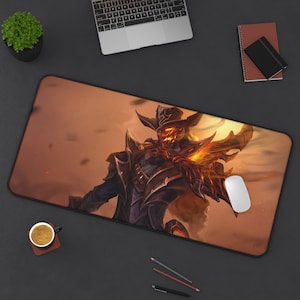 High Noon Lucian Desk Mat | League of legends Desk Mat | League of legends | Gift Desk Mat | 3 Different Sizes Desk Mat