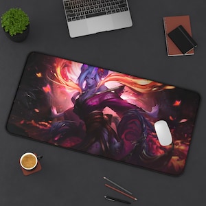 Spirit Blossom Morgana Exalted Desk Mat | League of legends | Morgana | Gaming Desk Mat | Gift Desk Mat | 3 Different Sizes Desk Mat