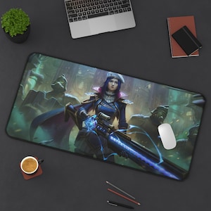 Arcane  Commander Caitlyn | Caitlyn | Arcane | League of Legends | Gift Desk Mat | 3 Different Sizes Desk Mat