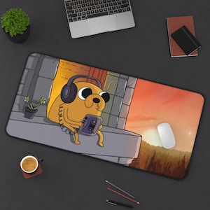 Adventure Time Jake Desk Mat | Cute Jake | Lofi | 3 Different Sizes Desk Mat | Aesthetic Mousepad