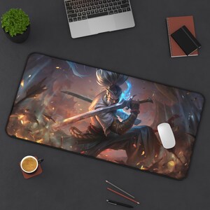 FORESEEN YASUO Desk Mat | League of legends Desk Mat | League of legends | Gift Desk Mat | 3 Different Sizes Desk Mat