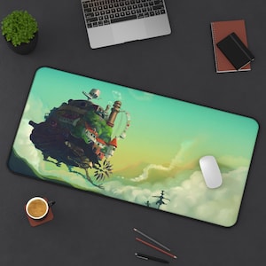 Howl&#39;s Moving Castle Desk Mat | 3 Different Sizes Desk Mat