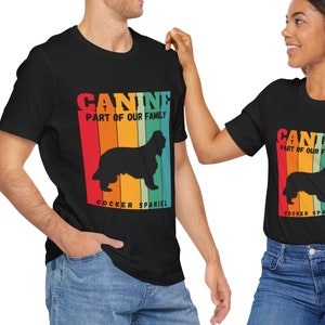 Cocker Spaniel Hunde T-Shirt-Regenbogen T-Shirt-Hundebesitzer T Shirt-Unisex T-Shirt-klassisches Unisex Jersey Kurzarm T-Shirt-Geschenk für Hundeliebhaber