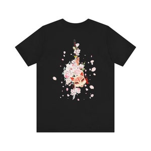 Japanese Sword Tee-Pink Roses tee-Fox T shirt-Unisex tee-classic unisex jersey short sleeve tee