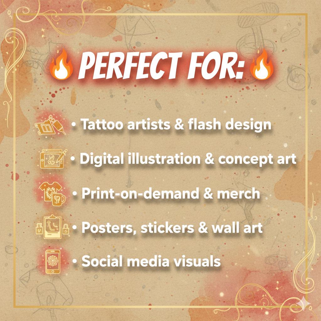 50,000+ Procreate Tattoo Stamps & Brushes Mega Bundle | Flash Designs ...