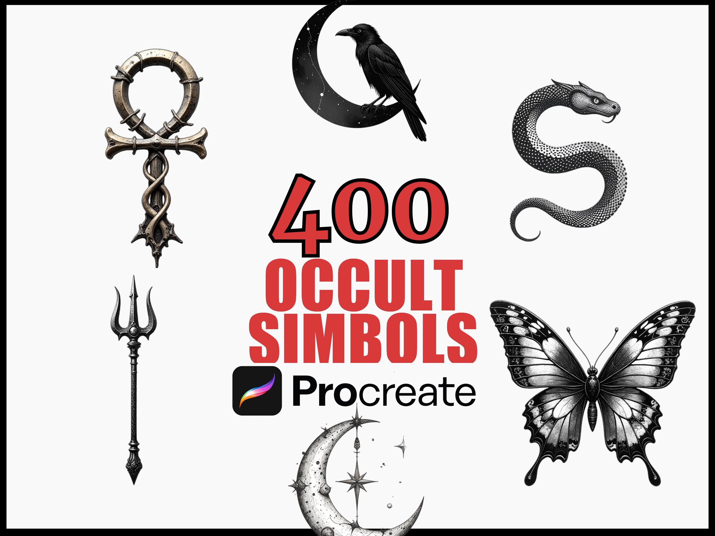 400 Occult Symbols Procreate Stamps Brush Set, Digital Brushes ...