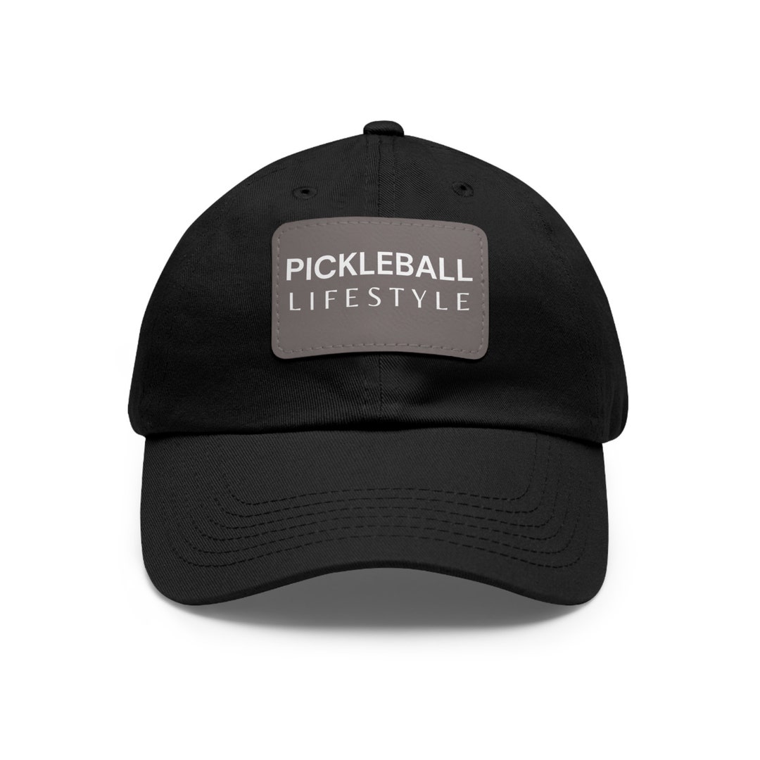 Pickleball Hat, Leather Patch, Pickleball Gifts, Pickleball Dad Hat