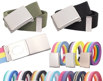 Hochwertiger Webgürtel mit robuster Metallschnalle - Verstellbar, langlebig und stilvoll - Unisex Gürtel für Alltag und Outdoor
