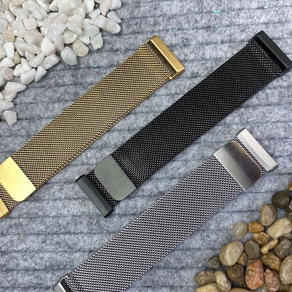 Ersatz Armband Milanaise Fitbit Versa 3 / Sense Fitness Tracker / 9 Farben