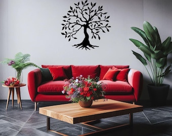 Baum Wand Kunst Holz hängenden Baum Dekoration große Wand-Dekor aus Holz Haus Dekoration Natur und Wald Wand Holzkunst