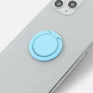 Handy Smartphone Ring Halter Ultradünn 360 grad drehbar Handyring Fingerhalter Blau