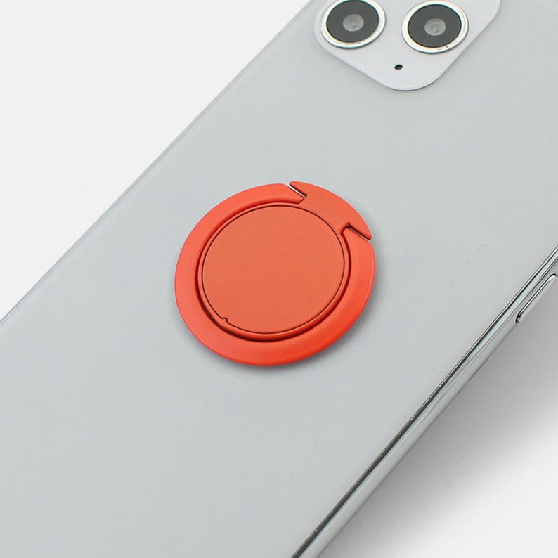Handy Smartphone Ring Halter Ultradünn 360 grad drehbar Handyring Fingerhalter Rot