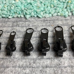 6 Stück Zipper Fix Easy Reparatur Set Reißverschluss Universal 3 Größen schwarz afbeelding 1