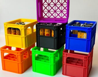 Minikiste für Batterien im stylischen Getränkekisten Design - Der Batterie-Aufbewahrungsbehälter schafft Platz und Ordnung im Batteriechaos