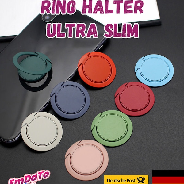 Handy Smartphone Ring Halter - Ultradünn - 360 grad drehbar Handyring Fingerhalter