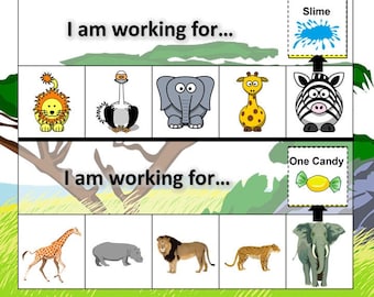Editable Token Boards - ANIMALS - Savannah Animals | Special Education