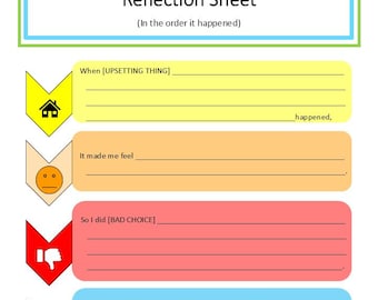Student Behavior Reflection Sheets - With Behavior Documentation & PM