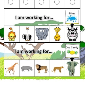 Editable Token Boards - ANIMALS - Savannah Animals | Special Education