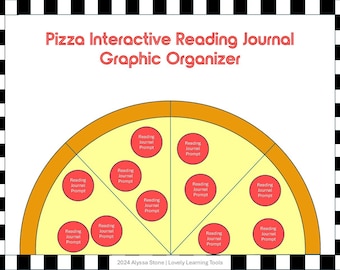 Editable Pizza Interactive Reading Journal | Graphic Organizers