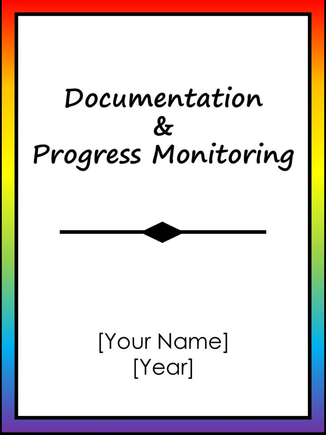 Behavior Documentation & Progress Monitoring Logs - Rainbow - Etsy