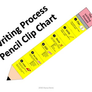 Schreibprozess Bleistift Clip Chart (Instant Download)