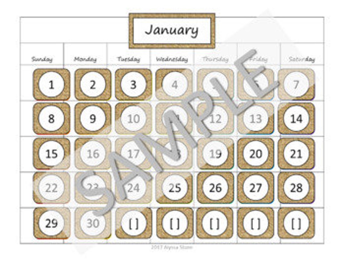 Blank **editable** Monthly Calendar--burlap - Etsy