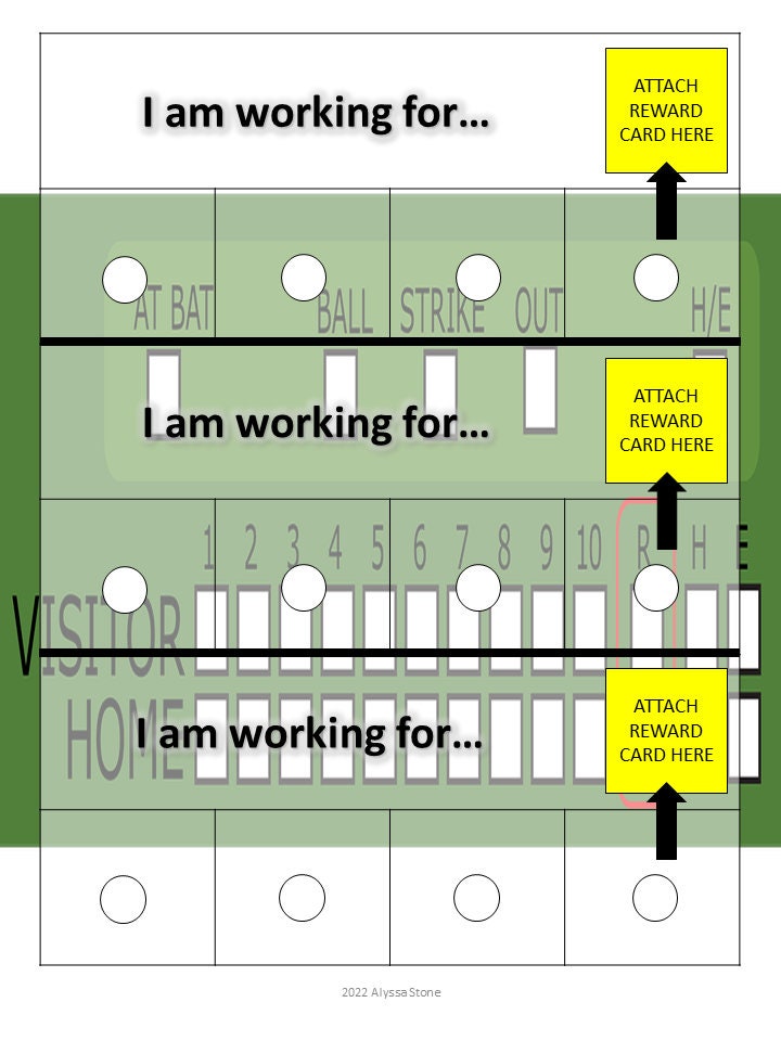 Sports Token System.pdf Editable Token Boards - SPORTS - Baseball | Special Education - Etsy